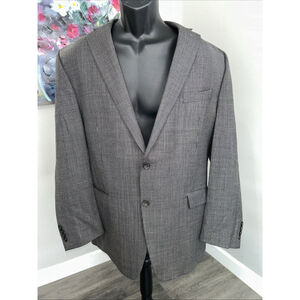 Lauren Ralph Lauren 46 R Charcoal Wool Two Button Jacket Vented FLAWED